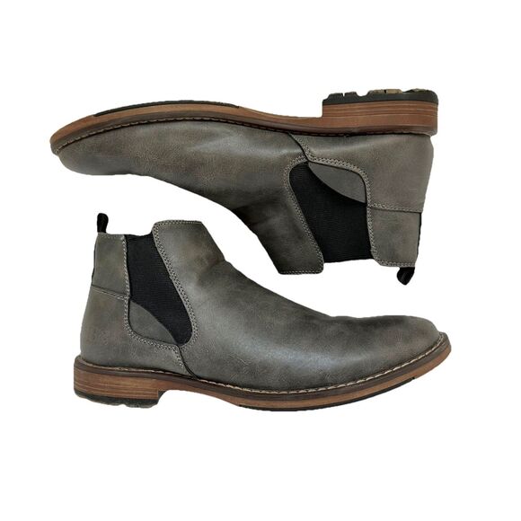 B-52 BY BULLBOXER Men’s 10 Chelsea Ankle Boots Gray Pull On - Picture 1 of 11